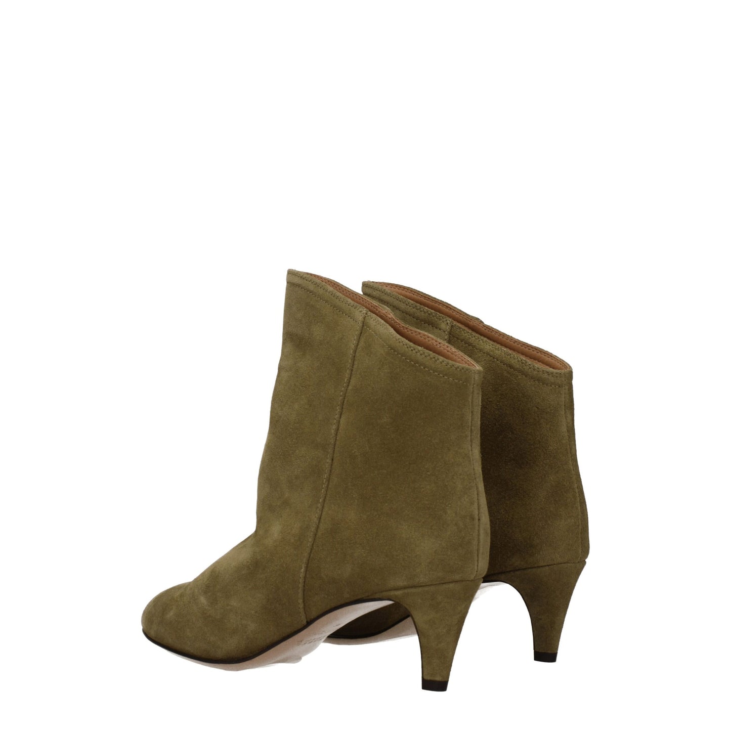 Gray Leather Ankle Boots