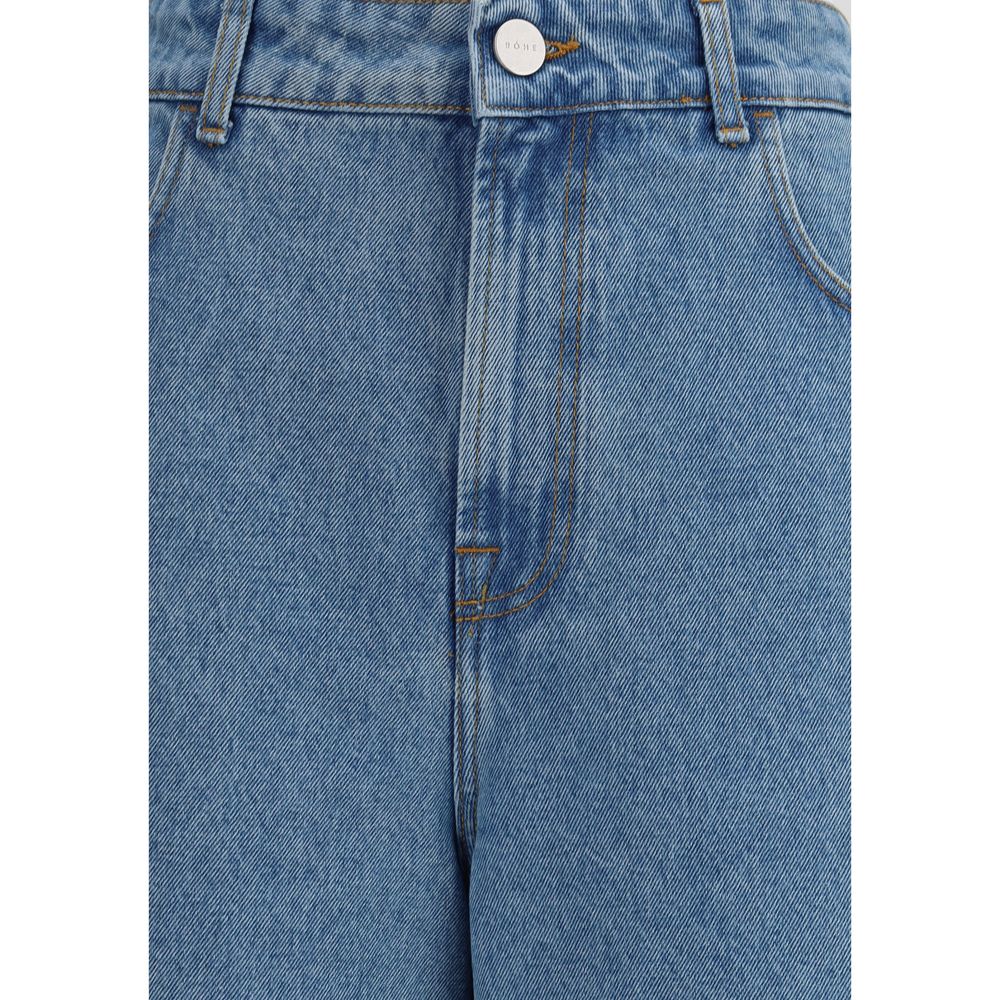 Blue Cotton Relaxed Fit Jeans