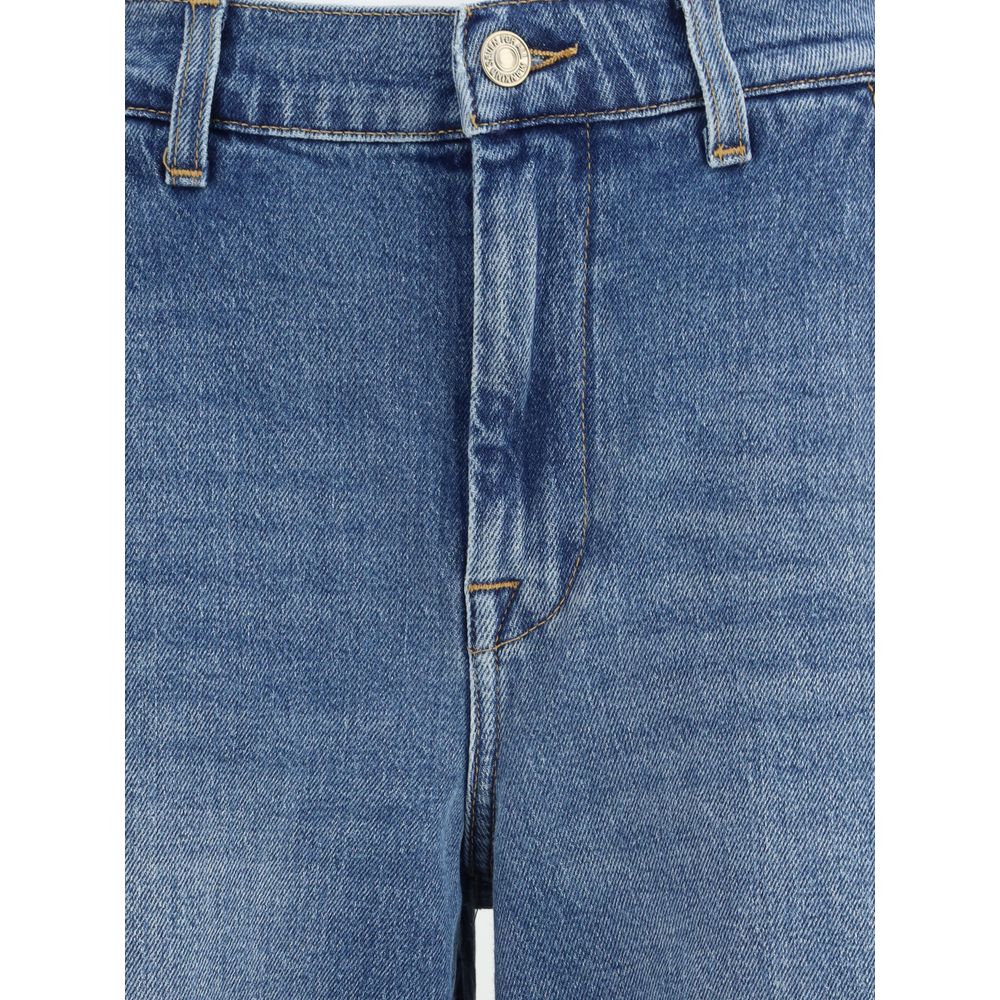 Light Blue Cotton Relaxed Fit Jeans