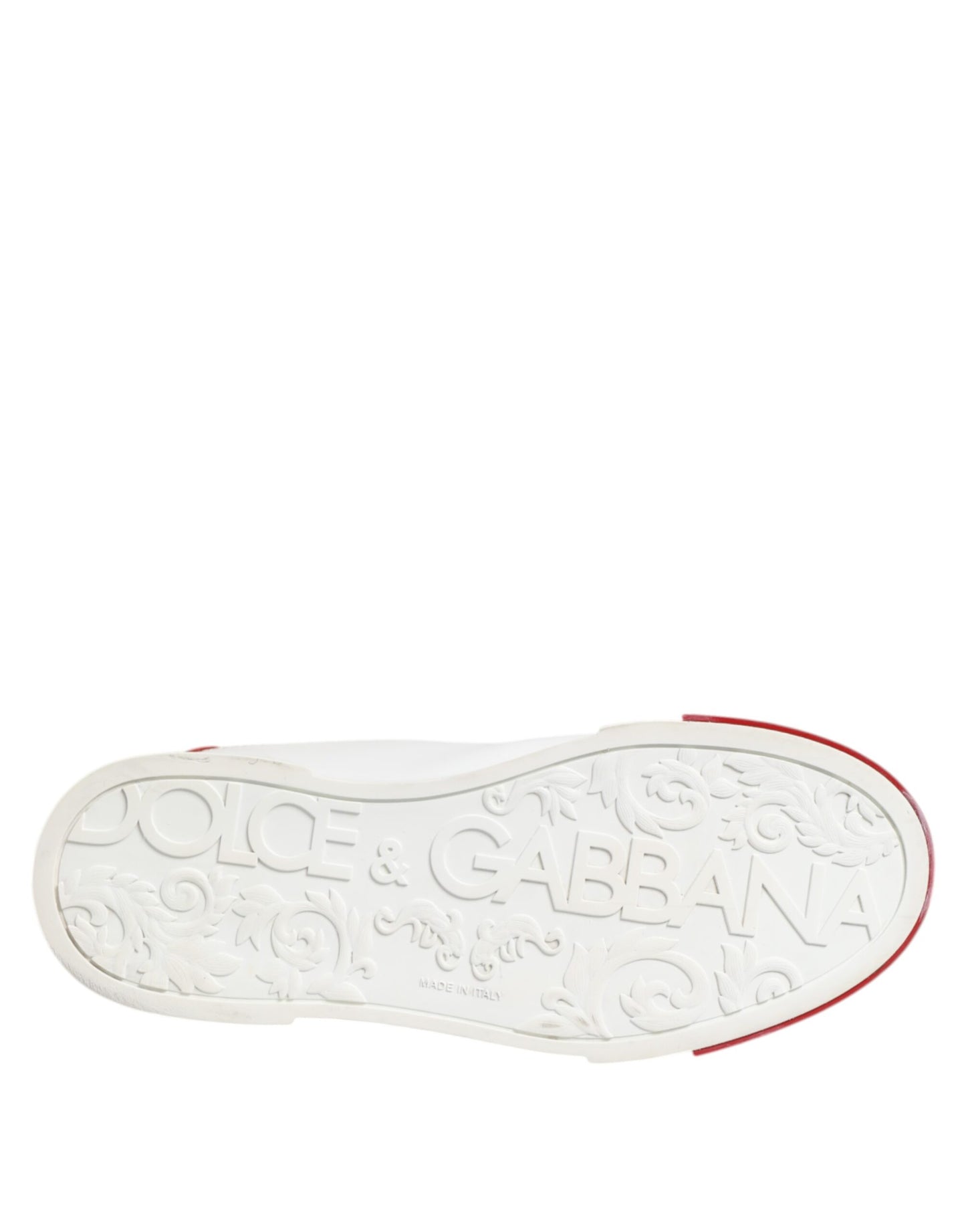 White Red Leather Lace Up Sneakers Shoes
