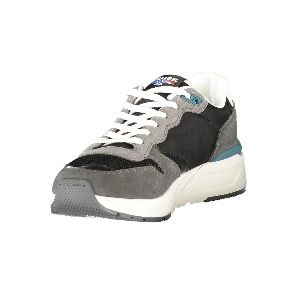 Black Leather Men Sneaker