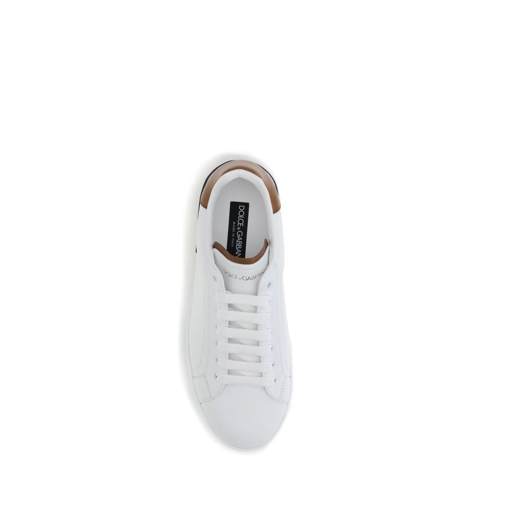 White Calf Leather Bos Taurus Low Top Sneakers