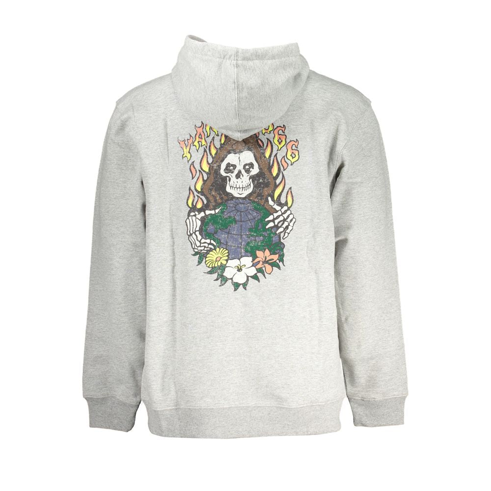 Gray Cotton Men Sweatshirt