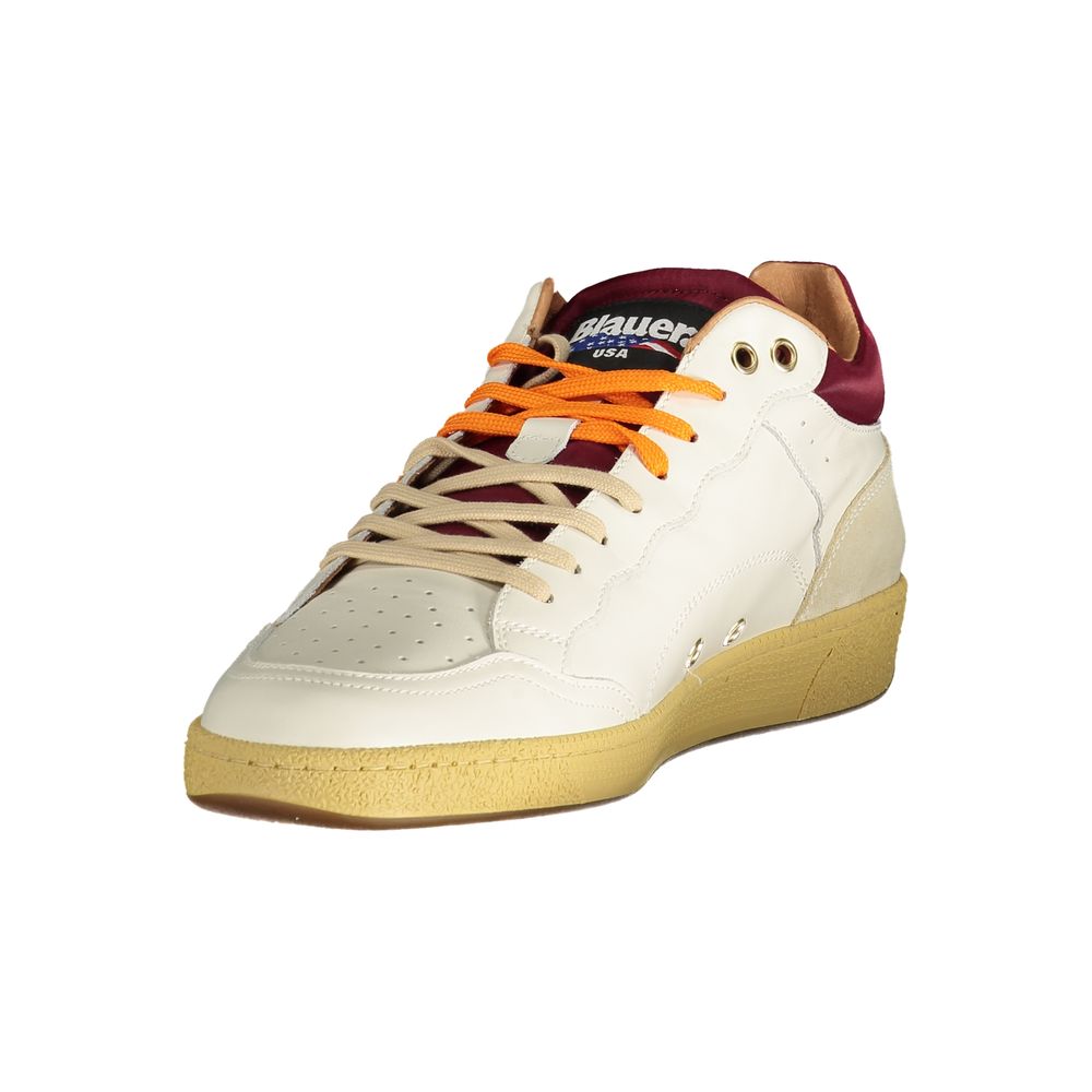 White Polyester Sneaker