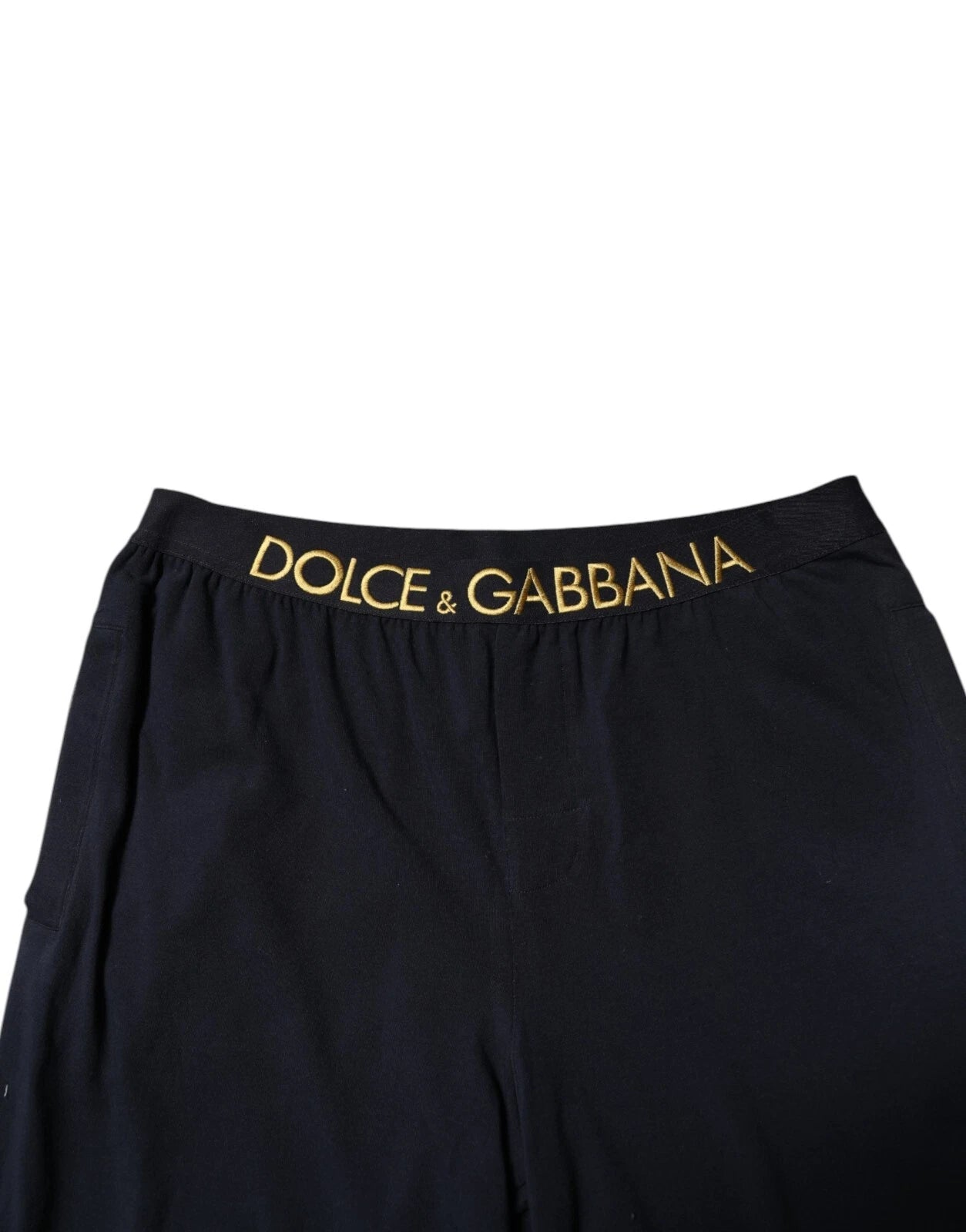 Black Modal Spandex Straight Logo Trouser Pants