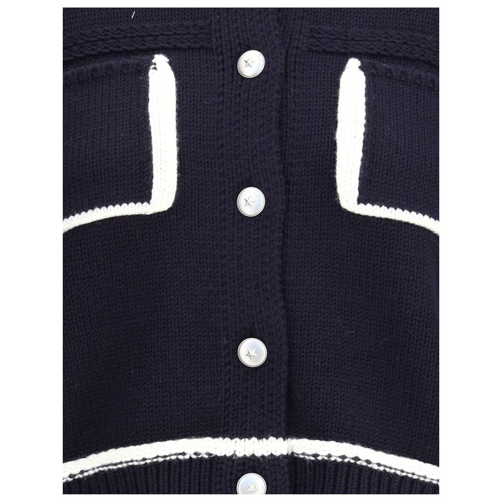 Blue Wool Cardigan