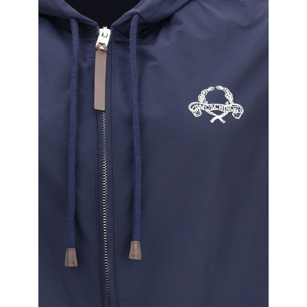 Blue Polyester Shell Jacket