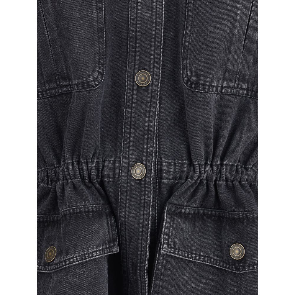 Gray Cotton Denim Jacket