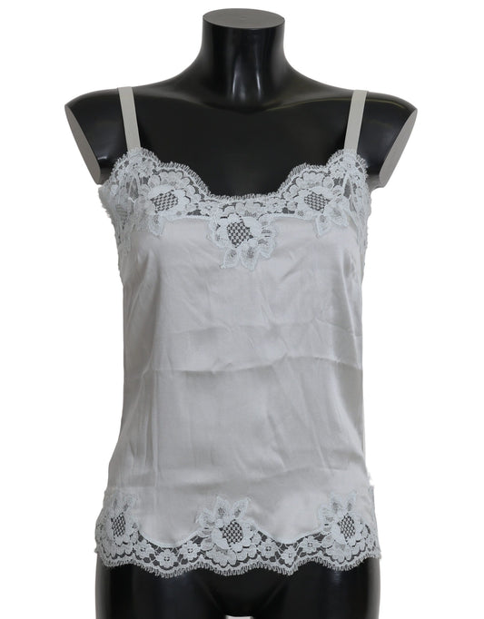 Chemise-Kleid aus Seidenstretch mit floraler Spitze