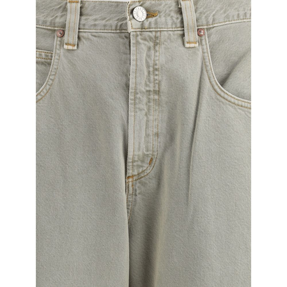 Gray Cotton Jeans Denim