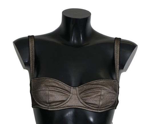 Eleganter brauner Stretch-BH für Damenunterwäsche