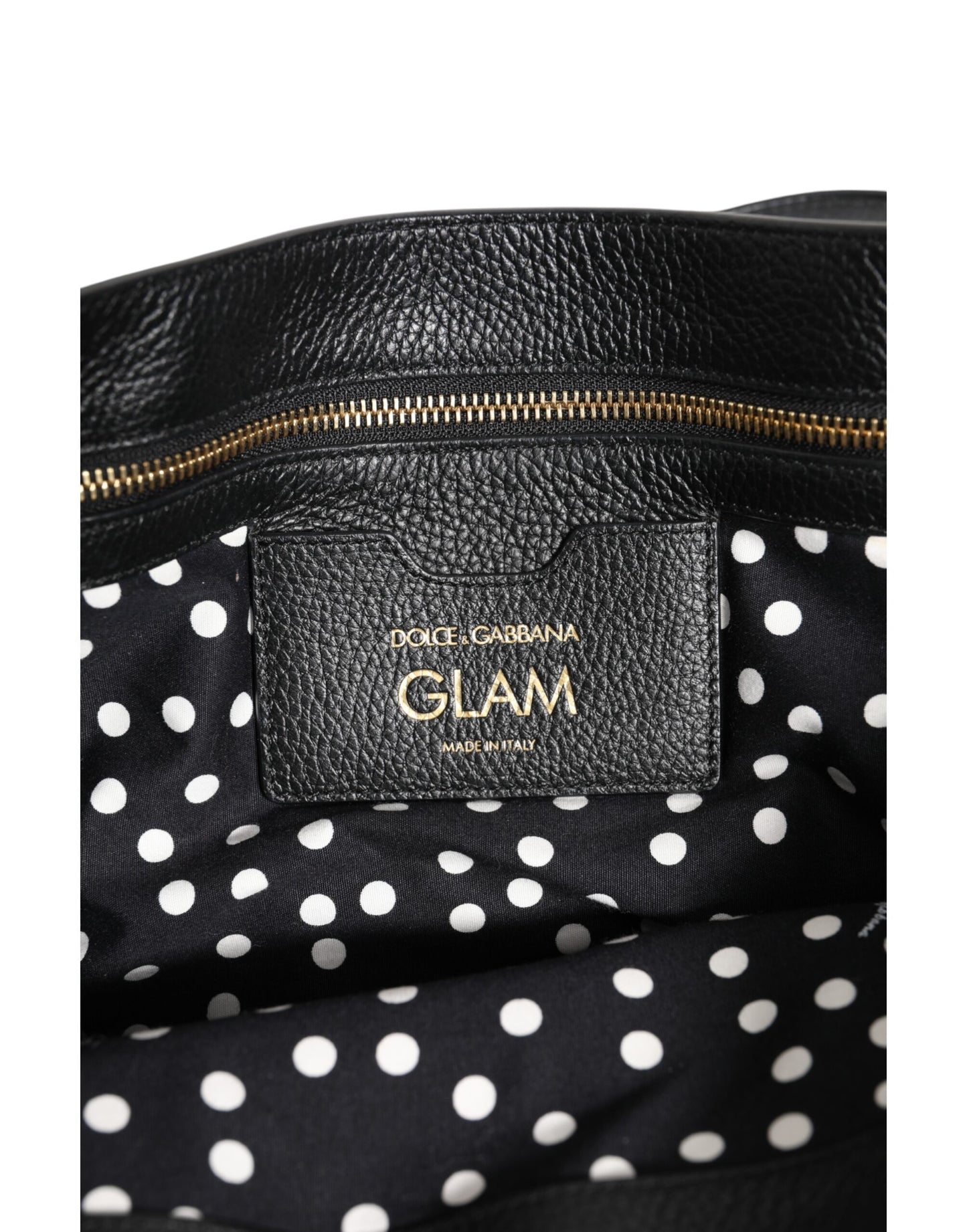 Brown Leopard GLAM Leather Logo Plaque Tote Bag