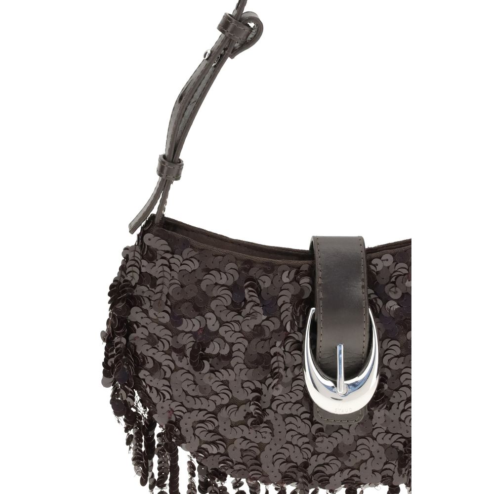 Brown Polyester Shoulder Bag