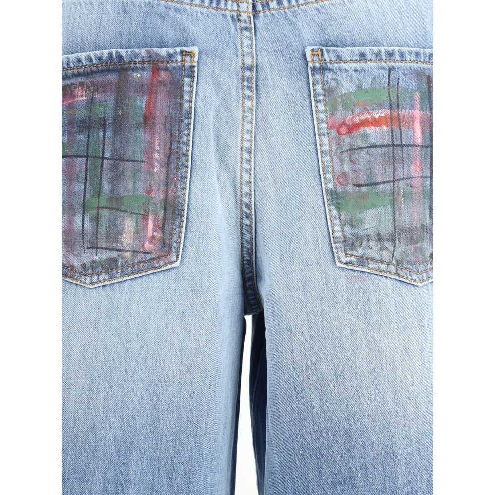 Blue Cotton Jeans Denim