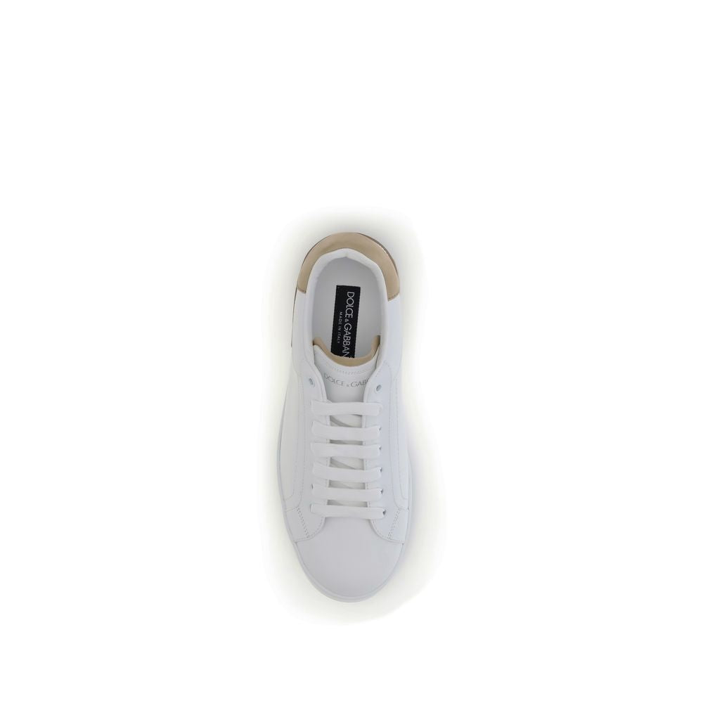 White Calf Leather Bos Taurus Low Top Sneakers