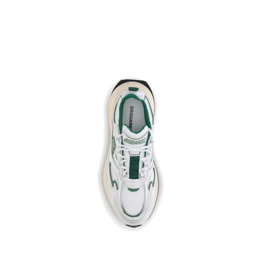 White Calf Leather Bos Taurus Athletic Sneakers