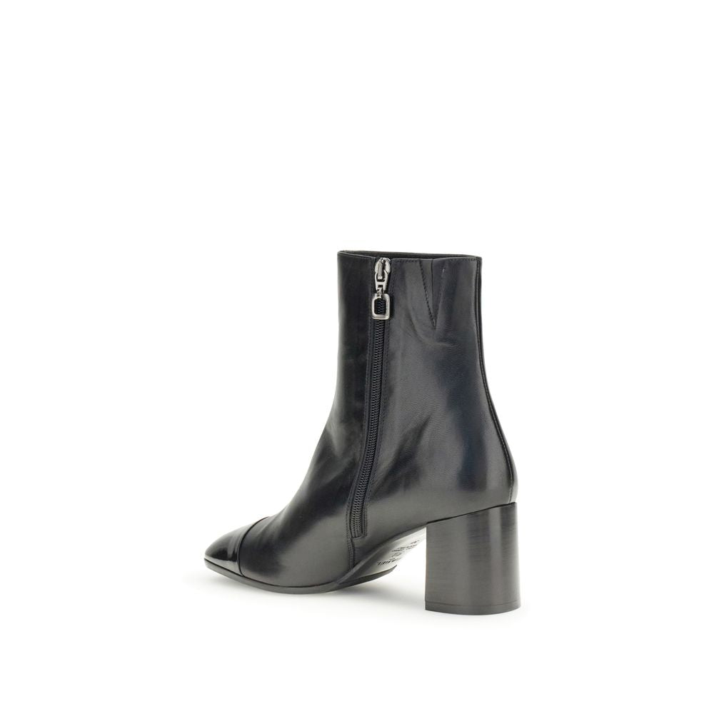 Black Leather Ankle Boots