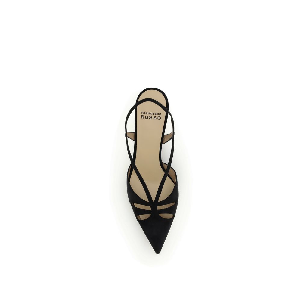 Black Calf Leather Bos Taurus Mid Heel Pumps