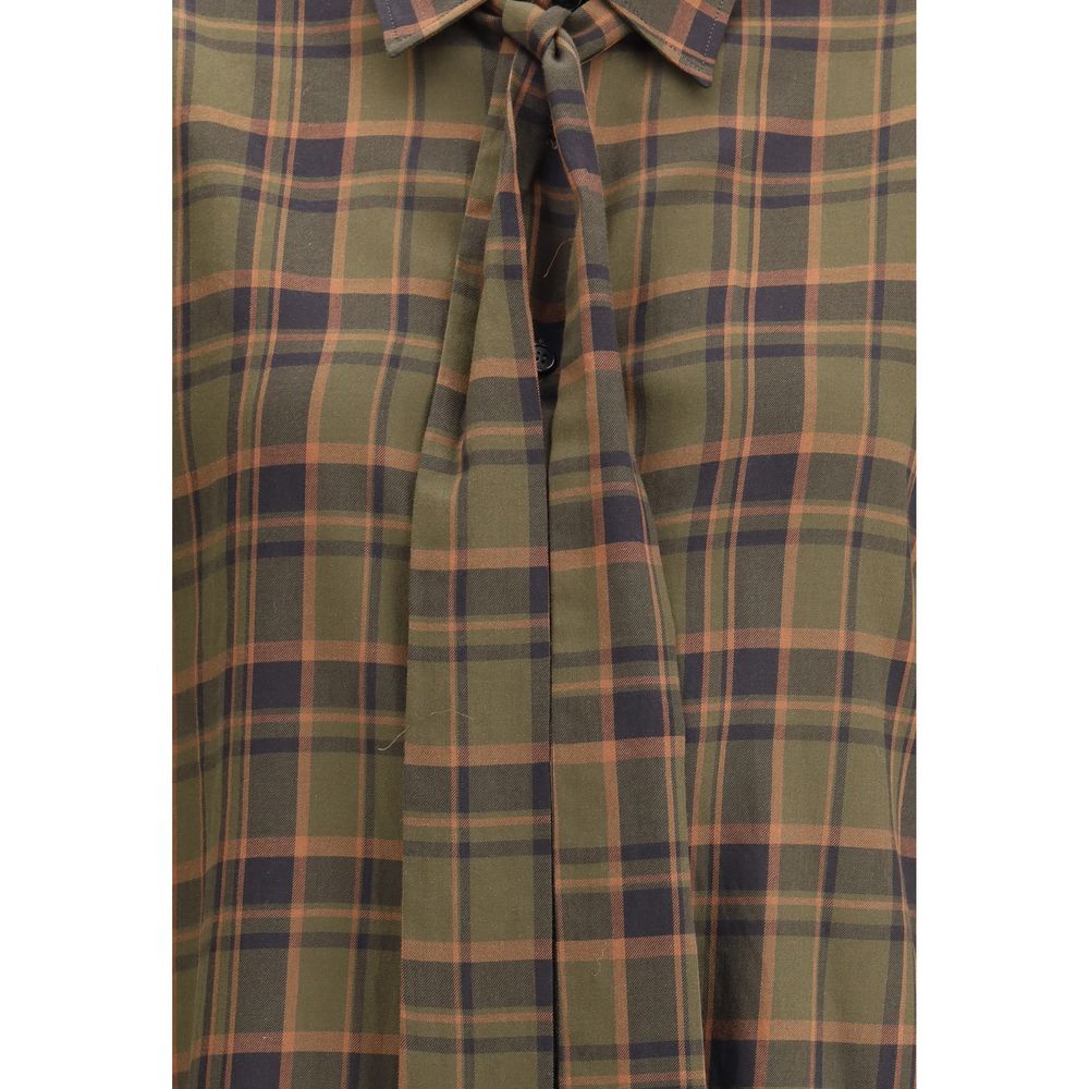 Green Cotton Pattern Shirt