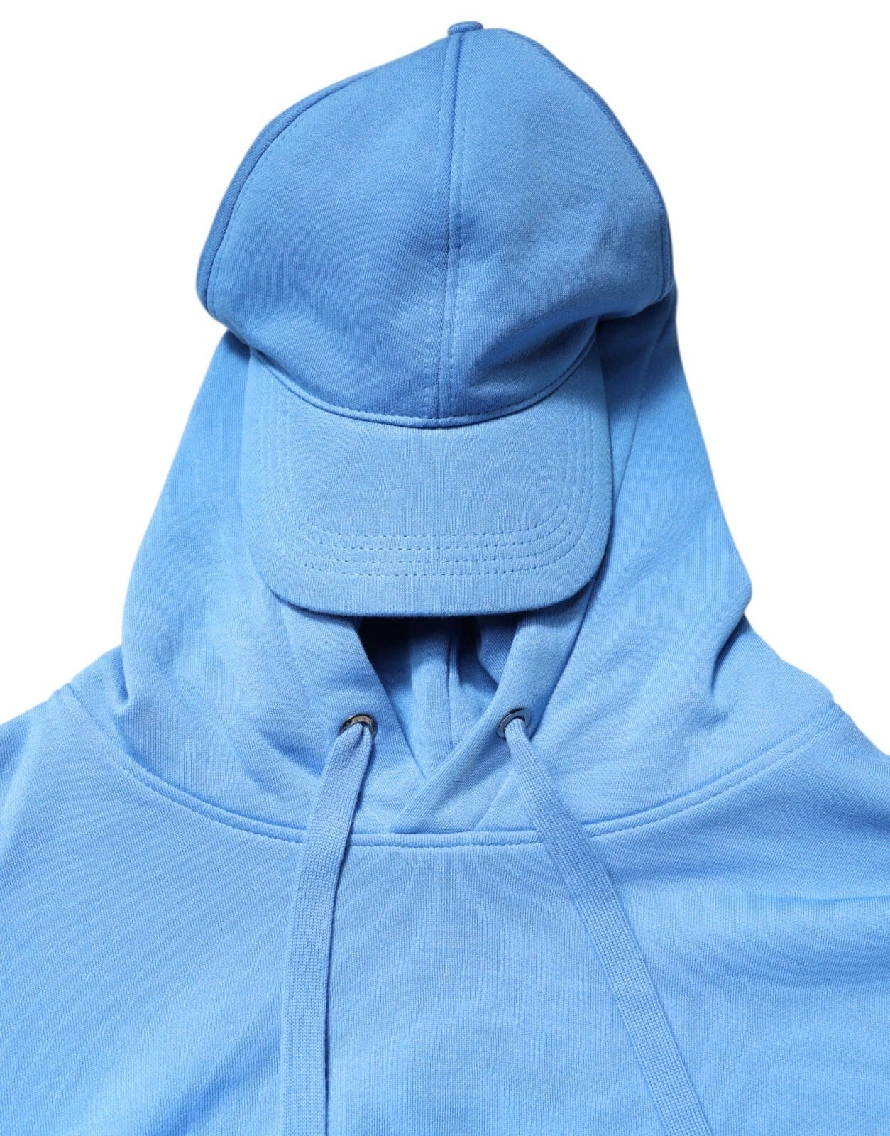 Blue Cotton Hooded Men Sportswear One Size Vest