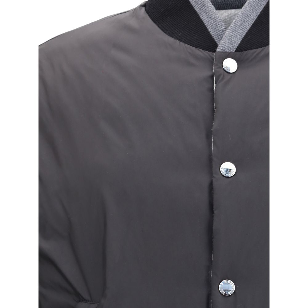 Gray Cotton Bomber