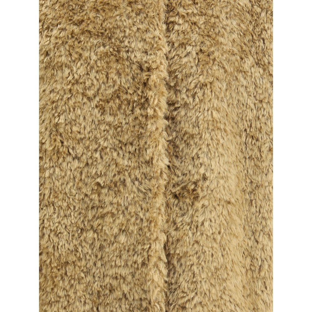 Beige Polyester Coat