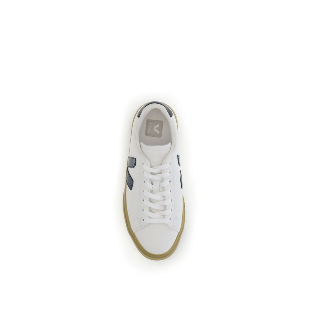 White Leather Low Top Sneakers