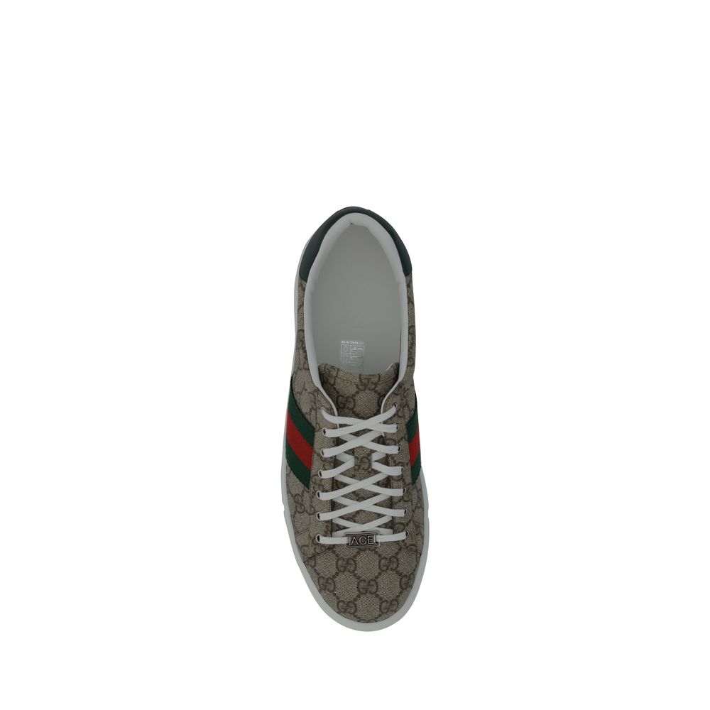 Beige Rubber Low Top Sneakers