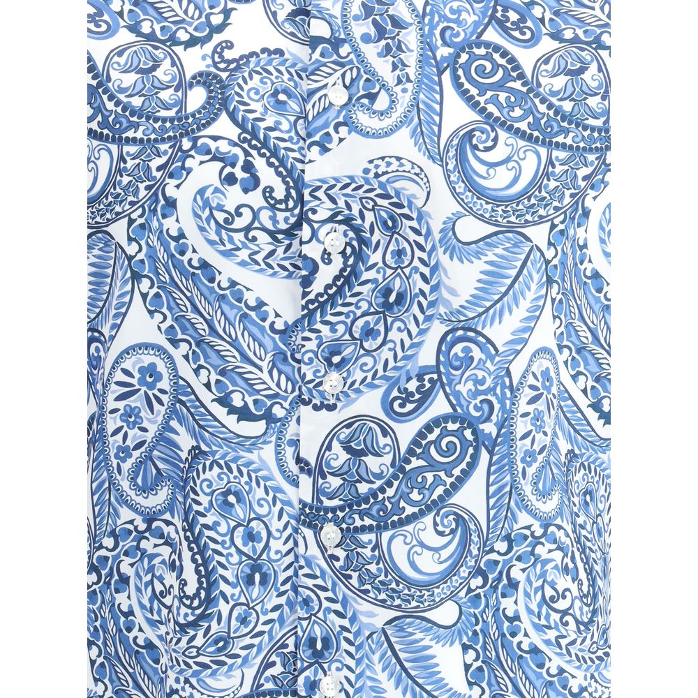 Light Blue Cotton Pattern Shirt