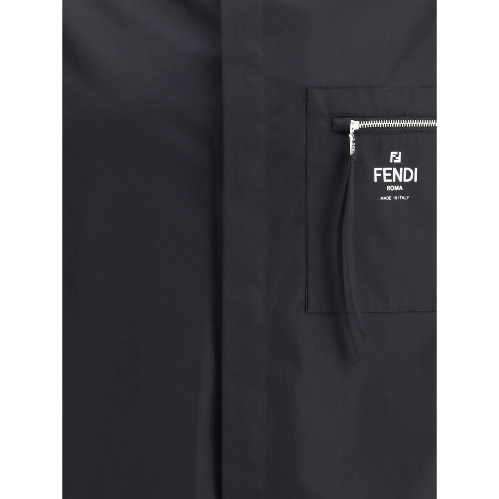 Black Cotton Shortsleeve Shirt