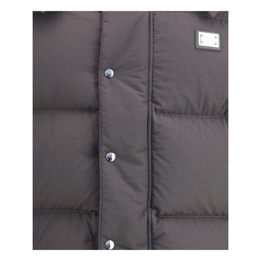 Gray Polyester Coat