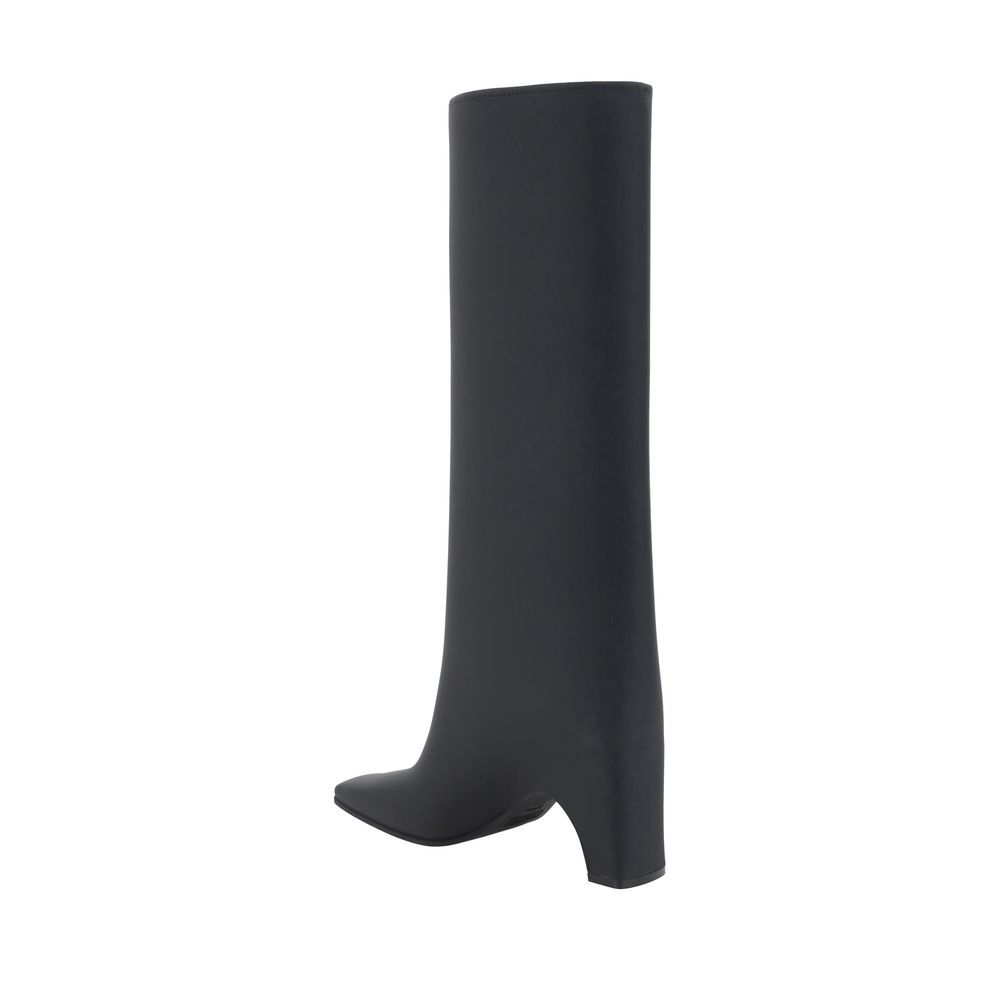 Black Rubber Over The Knee