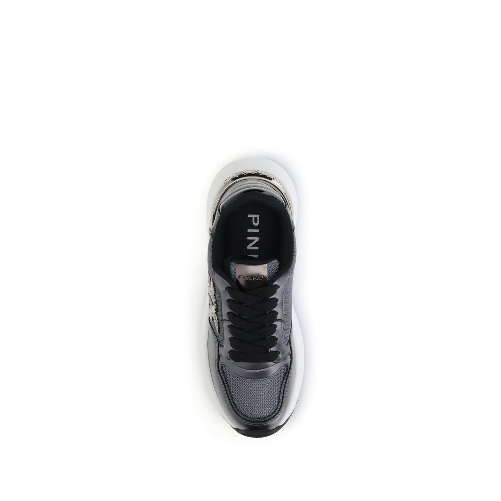 Gray Fabric Low Top Sneakers