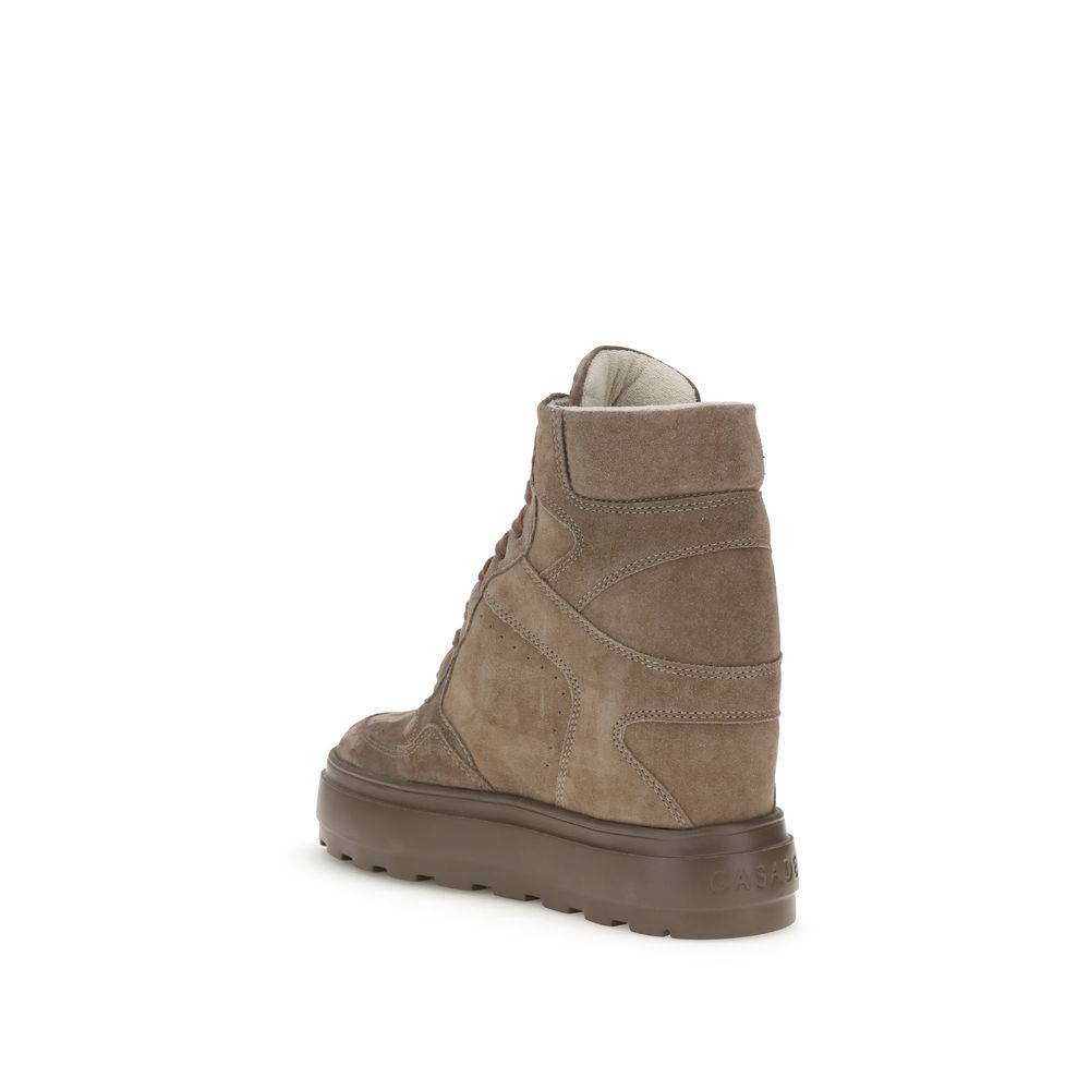 Beige Calf Leather Bos Taurus Sneakers
