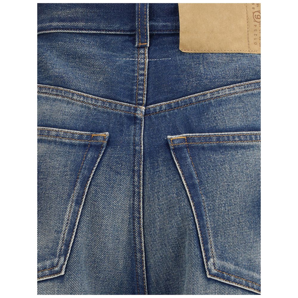 Blue Cotton Relaxed Fit Jeans