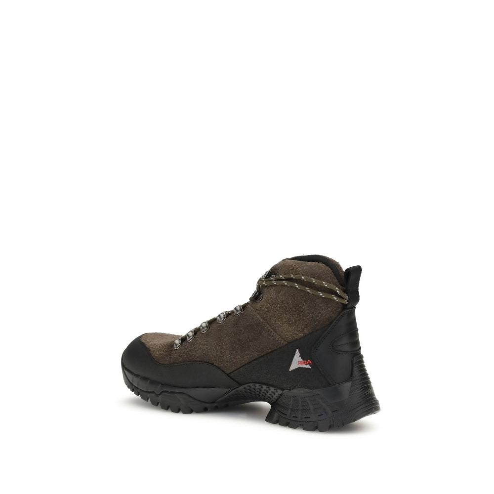 Brown Calf Leather Bos Taurus Lace-Up Boots