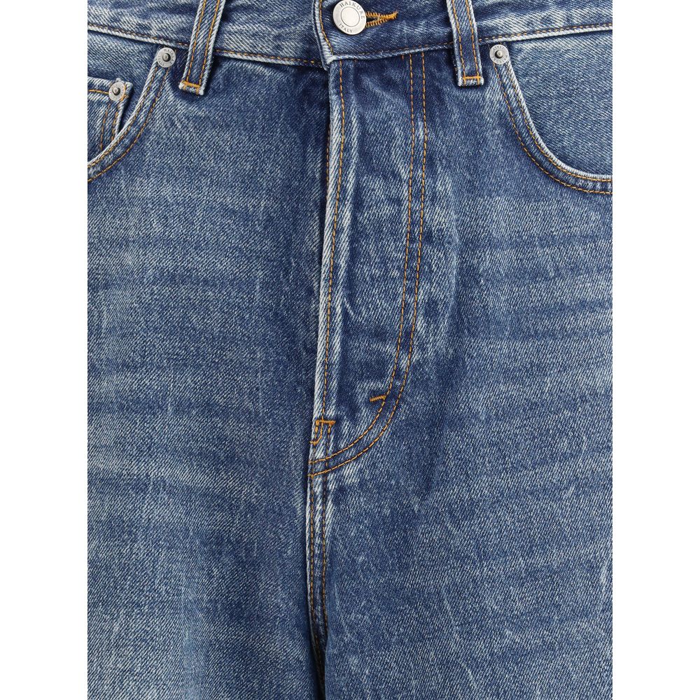 Light Blue Cotton Relaxed Fit Jeans