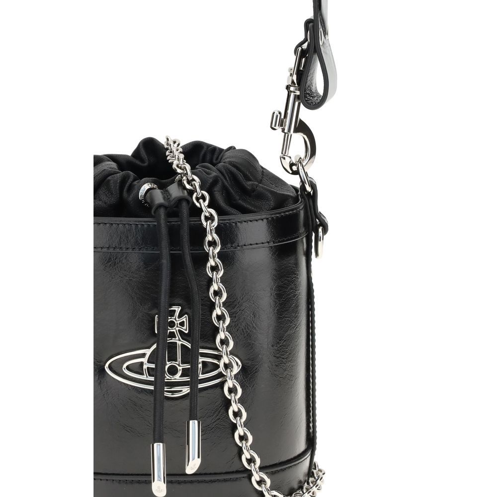 Black Calf Leather Bos Taurus Backet Bag