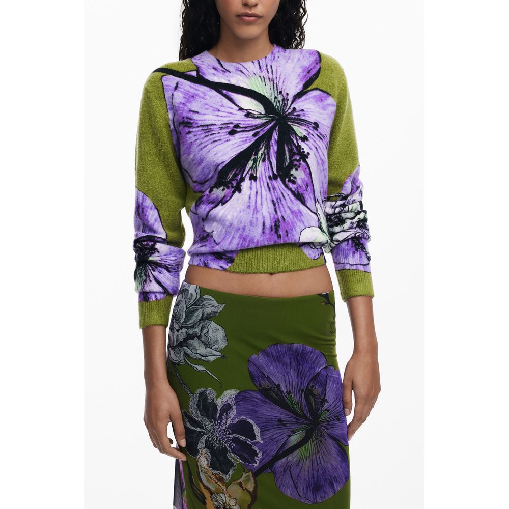 Green Polyester Women Skirt