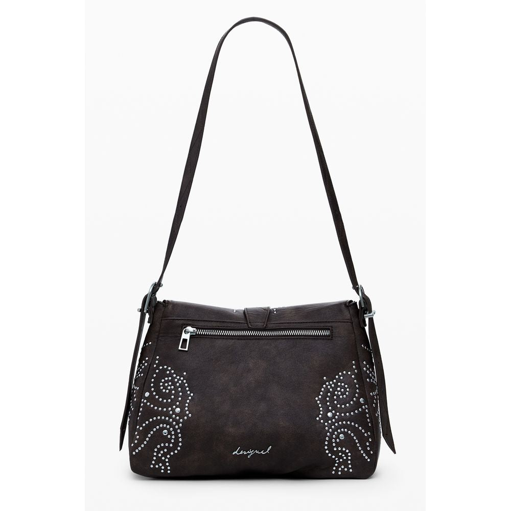 Brown Polyethylene Women Handbag