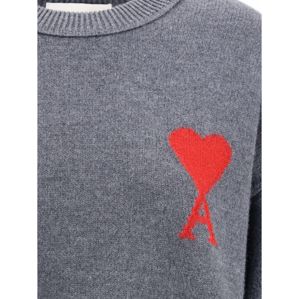 Gray Fleece Wool Sweatshirt
