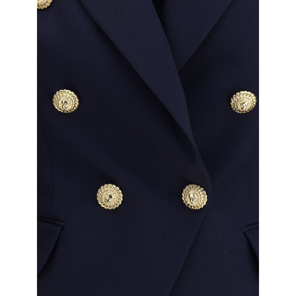 Blue Fleece Wool Blazer