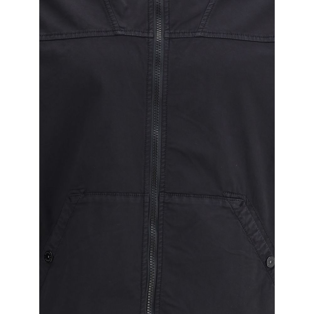 Black Cotton Shell Jacket