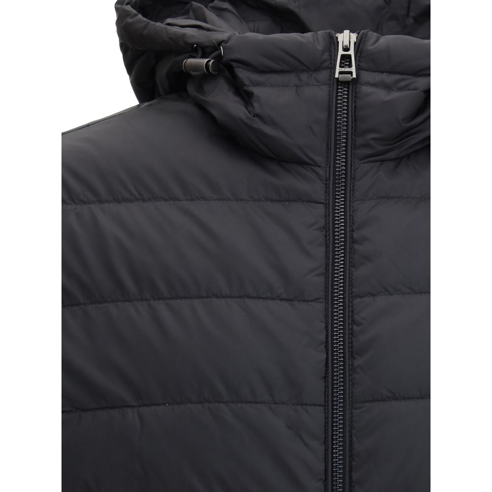 Black Nylon Full-Length Jacket