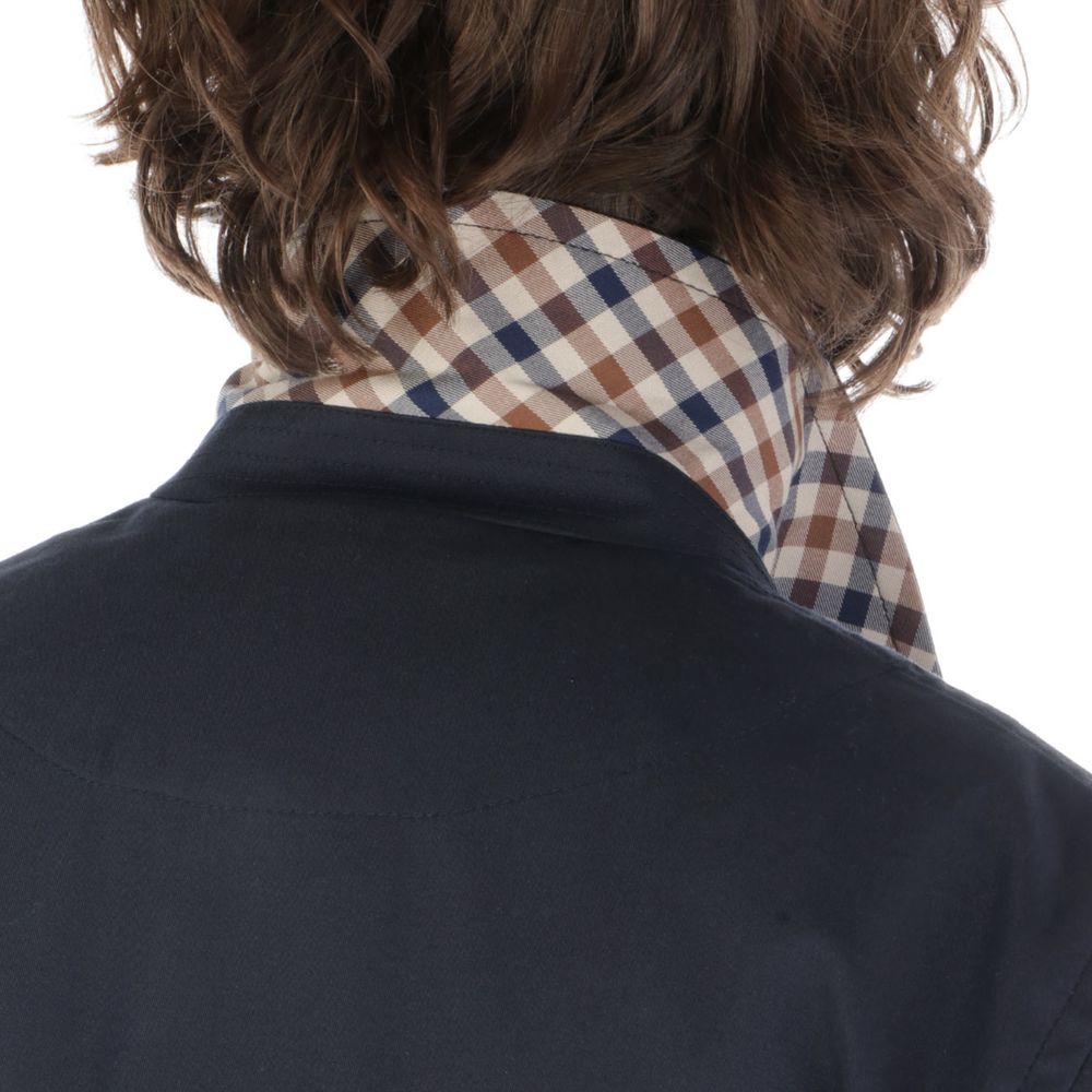 Blue Cotton Men's Raincoat