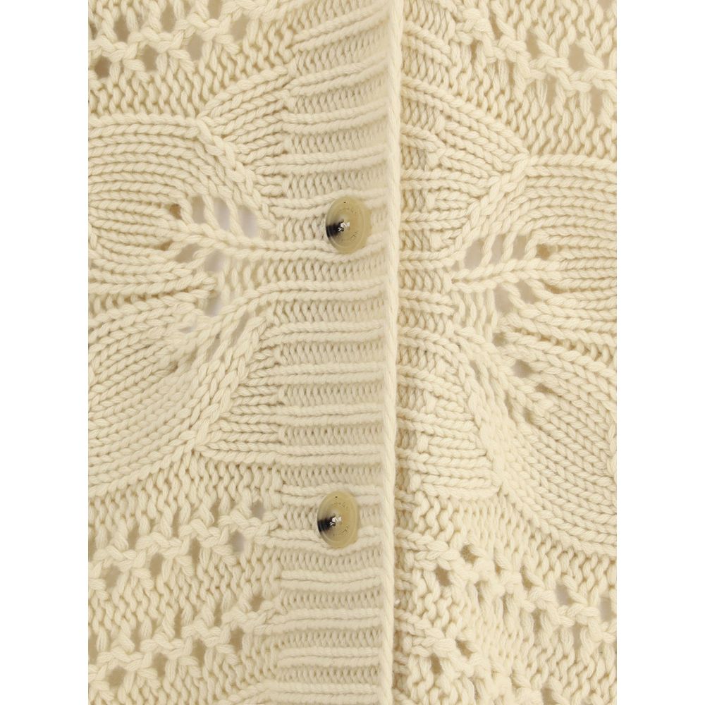 Beige Cashmere Cardigan