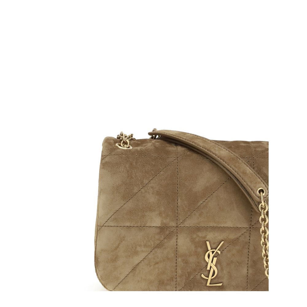 Beige Calf Leather Bos Taurus Shoulder Bag