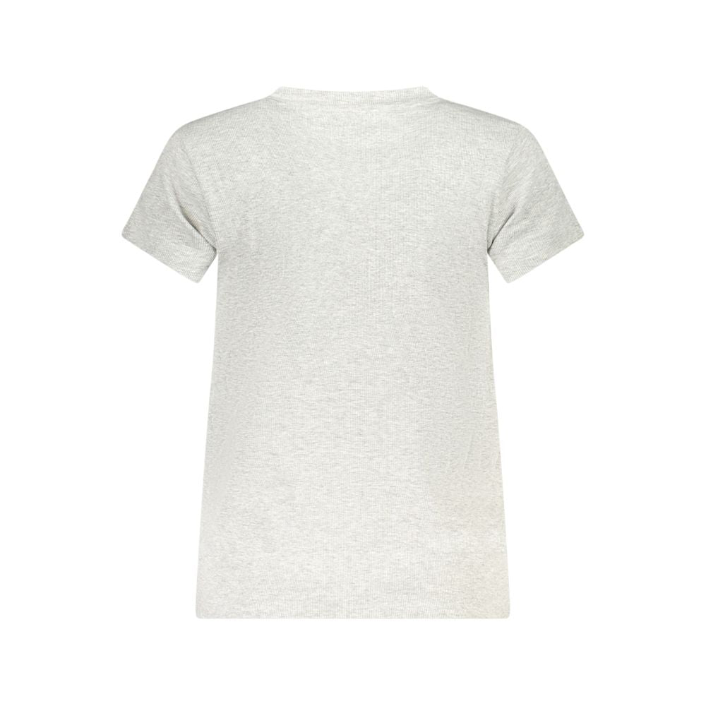 Gray Cotton Women T-Shirt