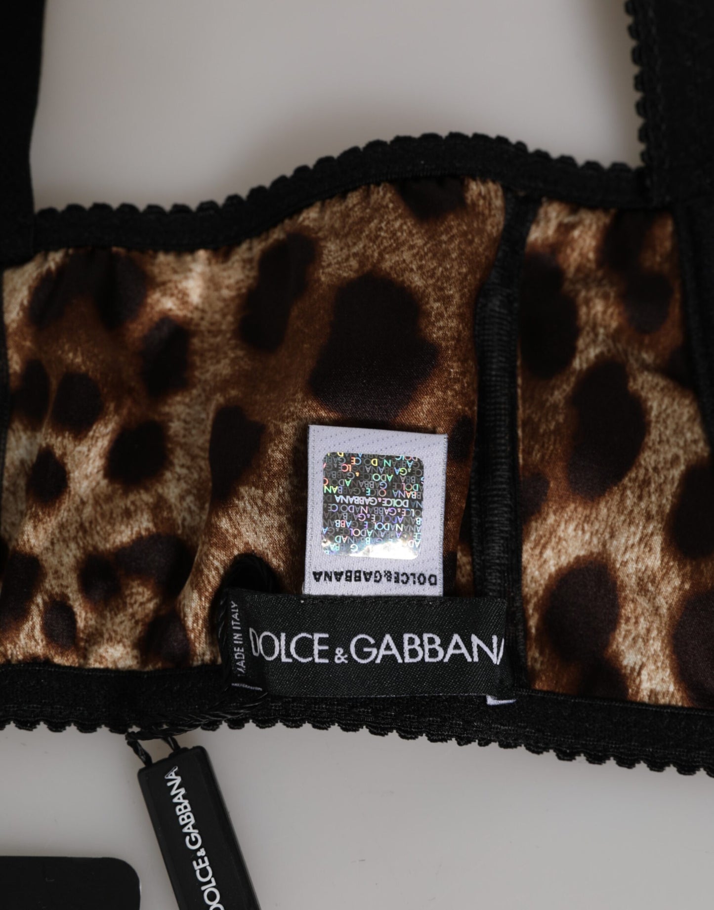 Brown Leopard Silk Balconnet Bra Underwear
