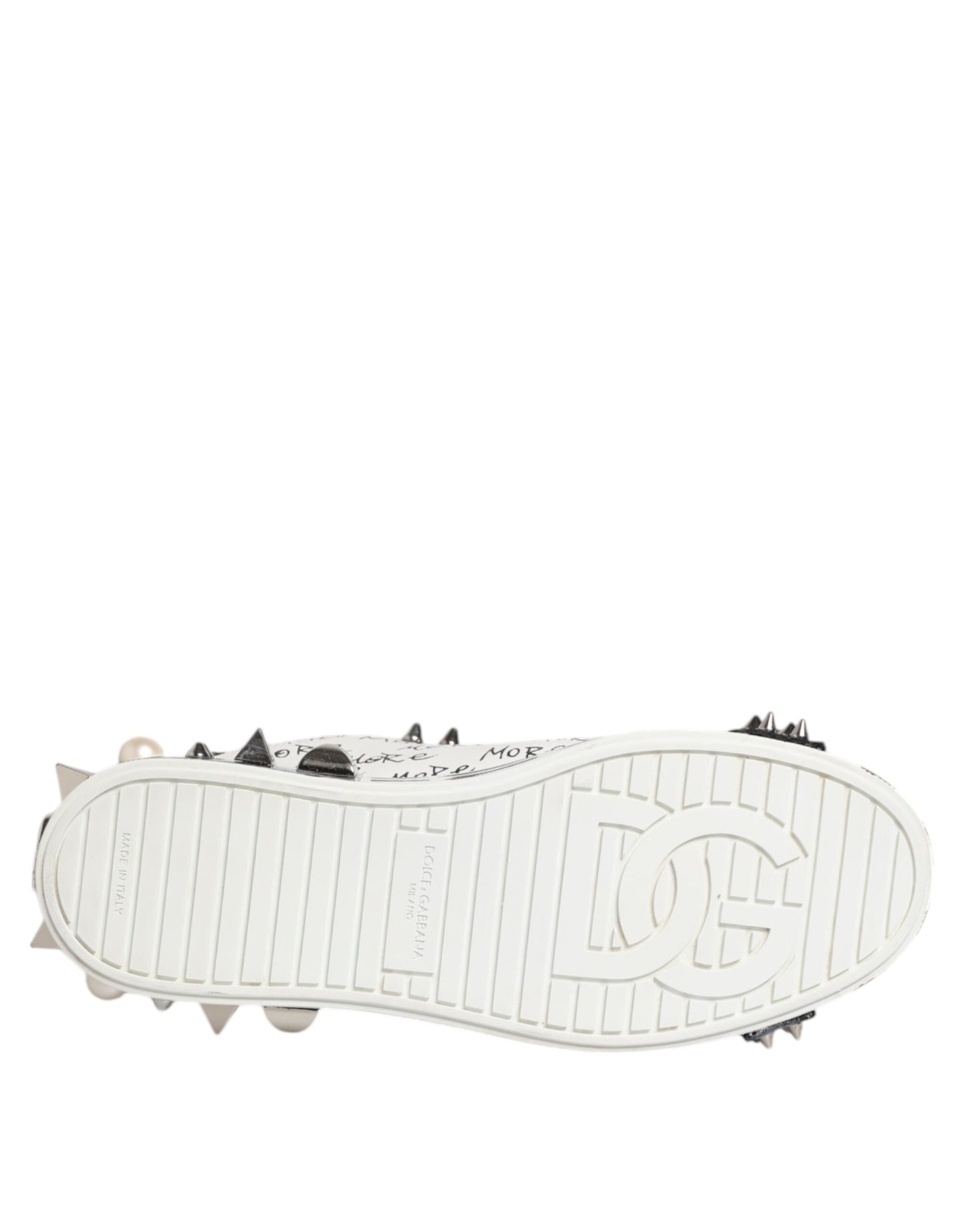 White Portofino Studded Men Sneakers Shoes